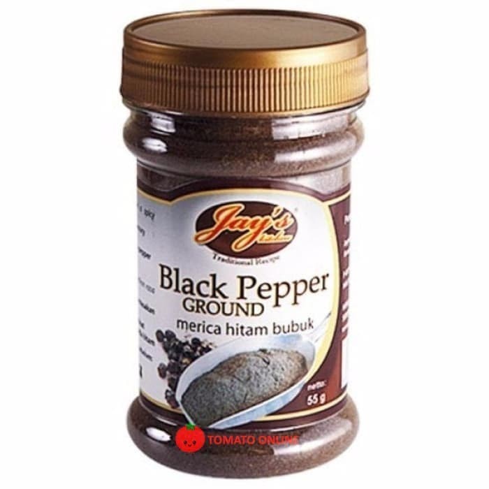 

New Produk- [Terlaris] Jay's Jays Black Pepper Ground Lada Hitam Bubuk 55 gr / 55gr