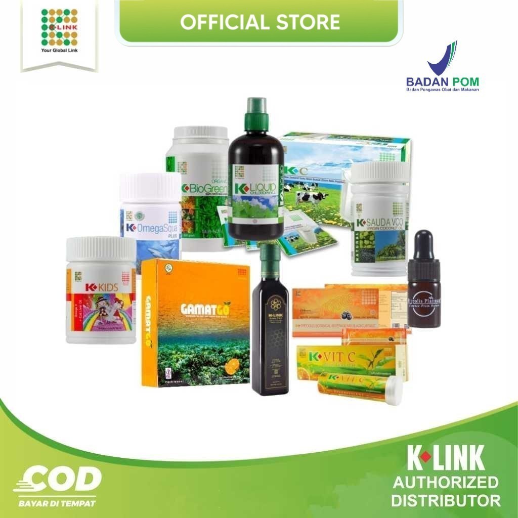 

klorofil klink omega 3 k link k kids sauda vco gamat go k link spirulina k link omega squa klink