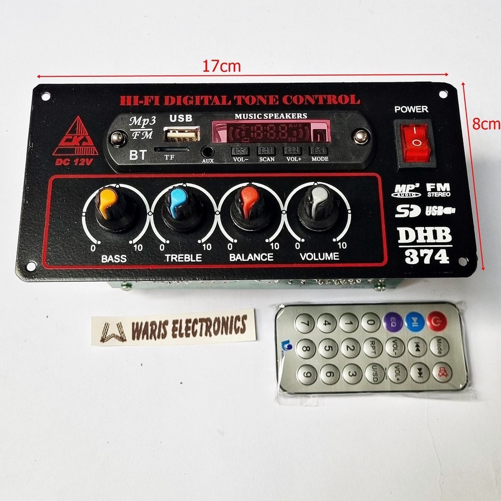 LANGSUNG KIRIM Kit Speaker Aktif modul MP3 Bluetooth 12V DC Stereo Amplifier CKJ Tipe THB 374 **