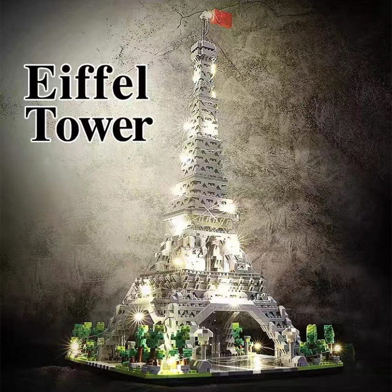 READY ✅ Paris Eiffel Titanic Cruise Ship Model Boat Mini Bricks Model DIY Building Blocks Bricks wit