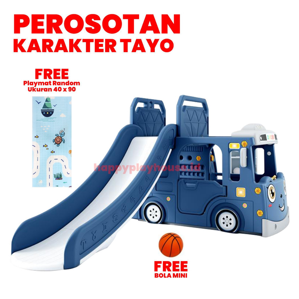 promo gokil HAPPY PLAY MAINAN ANAK PEROSOTAN ANAK MURAH PROSOTAN TAYO BUS 2 IN 1 / PROSOTAN MOBIL AN
