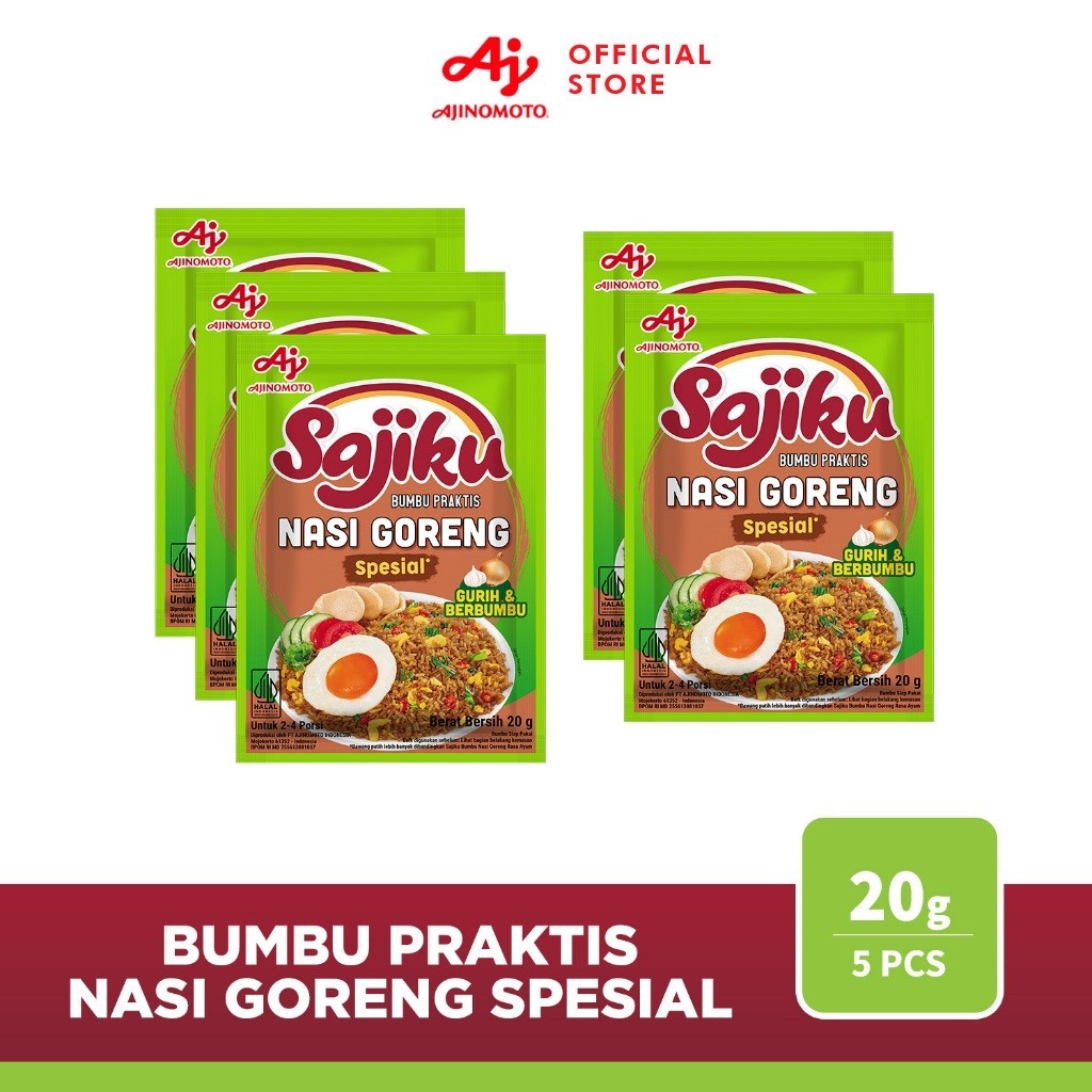 

SAJIKU® Bumbu Praktis Nasi Goreng Spesial 20g (5 pcs)