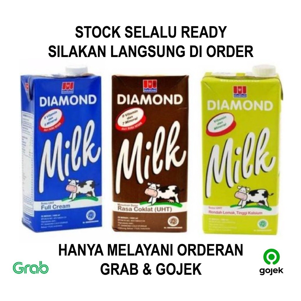 

Susu Diamond UHT Full Cream / Cokelat / Low Fat 1 Liter