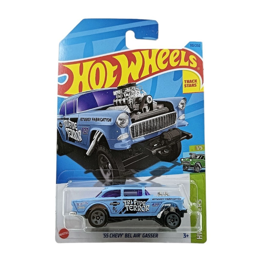 Hot Wheels 55 Chevy Bel Air Gasser Tri Five Terror Biru - K 2023