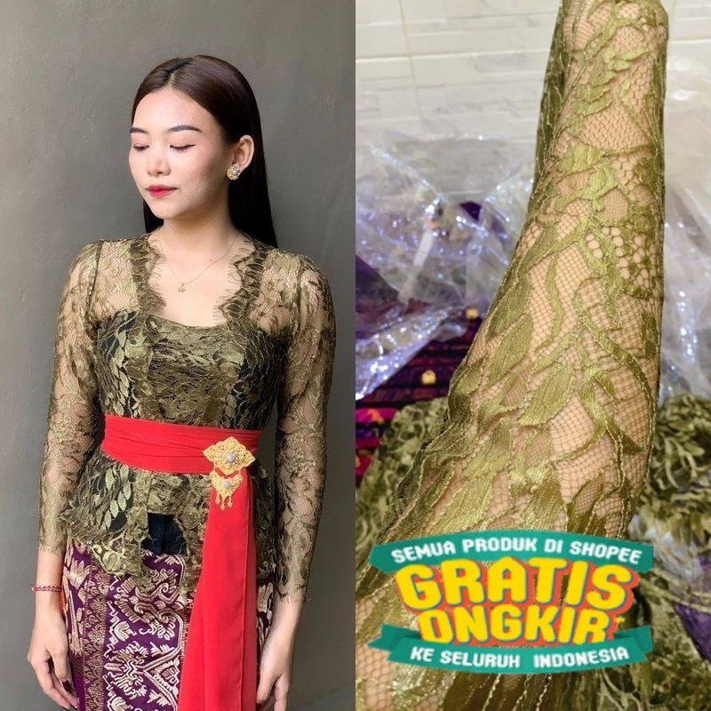 READY KAIN KEBAYA BALI | METALIC GLOSSY 2 BAJU | MELAYANI SETELAN | METALIK GLOSY UKURAN 2 KEBAYA | 