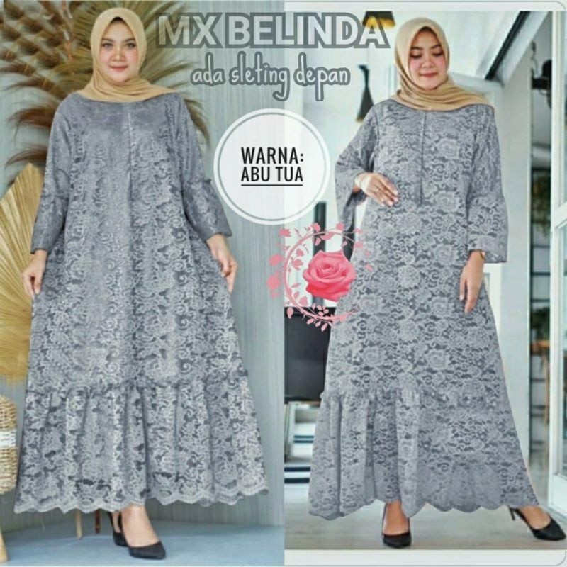 Gamis 5L Jumbo Ld140 Kekinian Baju Gamis Besar Ukuran Jumbo LD 120 130 140 Terbaru LINDA Dress Big s