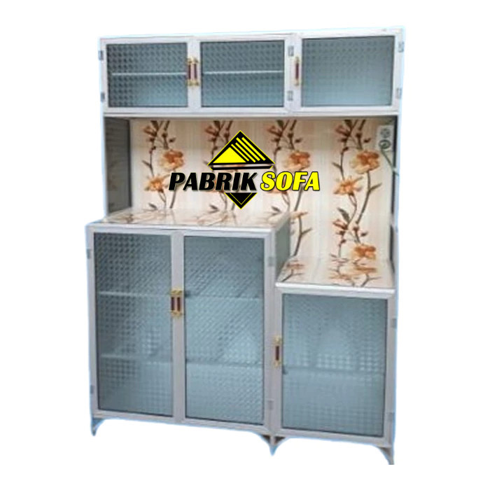 rak piring kaca rak dapur rak piring murah 3 dan 4 pintu