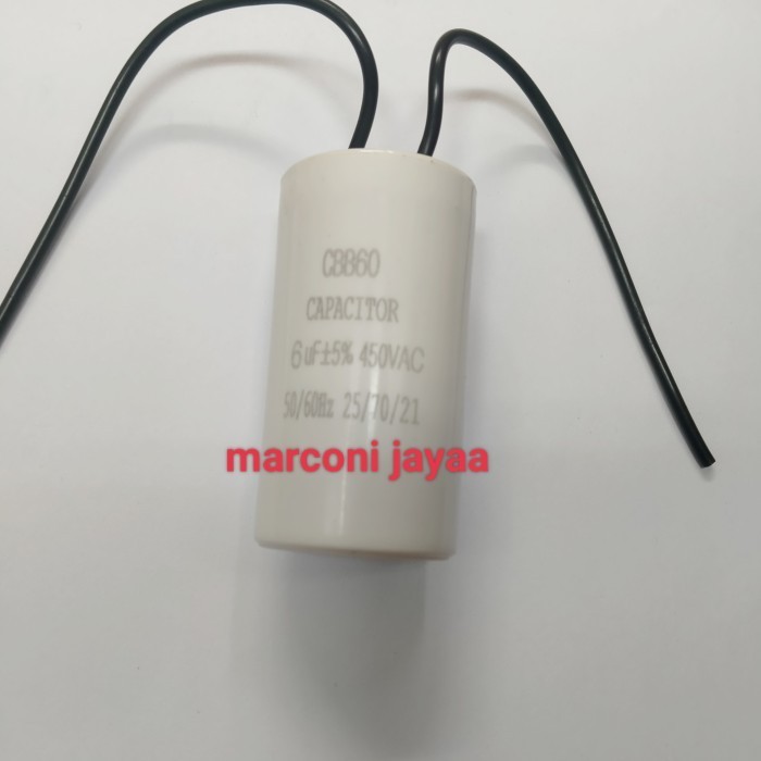 kapasitor CBB60 6uf 450VAC 50/60Hz -MU14