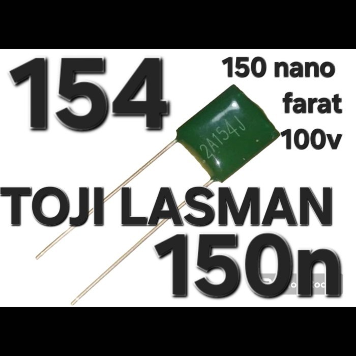 ( 154 HIJAU ) 150 NANO 2A154J 154J 150N KAPASITOR KERAMIC MIKA 0.15UF