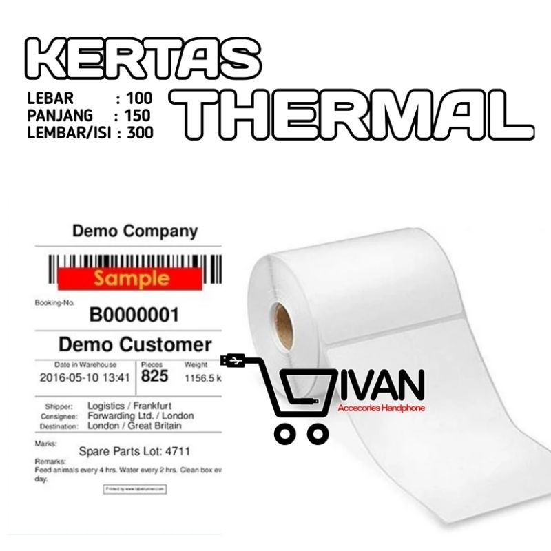 

[RA] KERTAS THERMAL PRINT LABEL 100 X 150 X 300