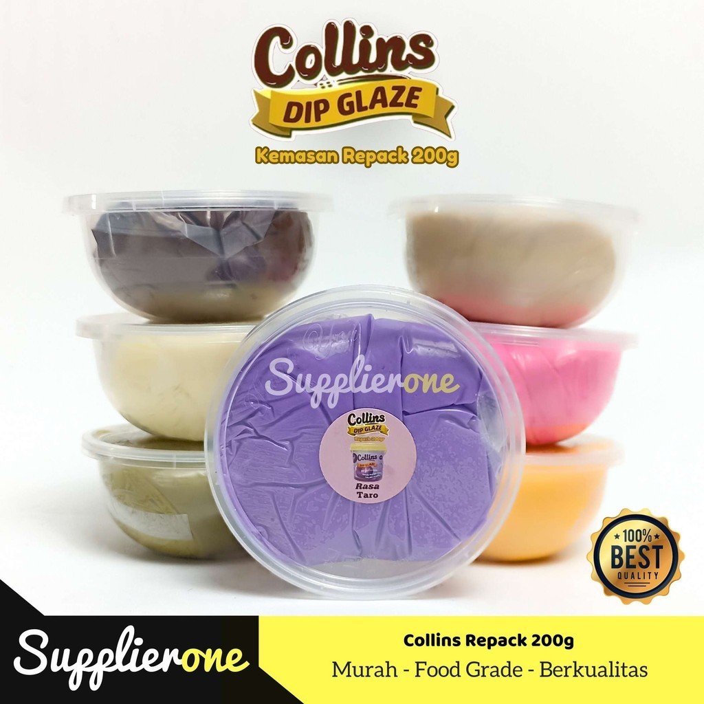 

Collins Dip Glaze Repack 200g/ Toping Donat Collins / Selai Donat / Collins Selai Donat