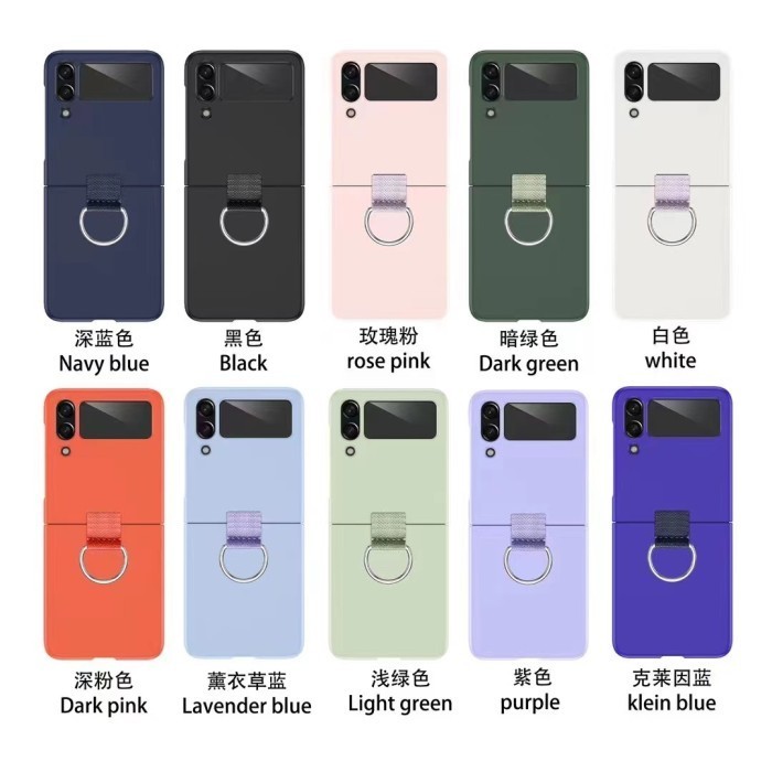 New[Promo] SAMSUNG GALAXY Z FLIP4 5G FLIP 4 STYLISH RING CASE CAMERA PROTECT - LIGHT GREEN