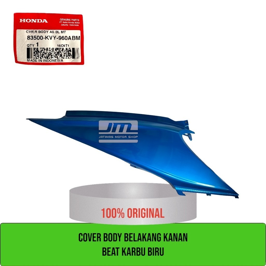 Cover body belakang beat karbu biru 83500-KVY-960ABM