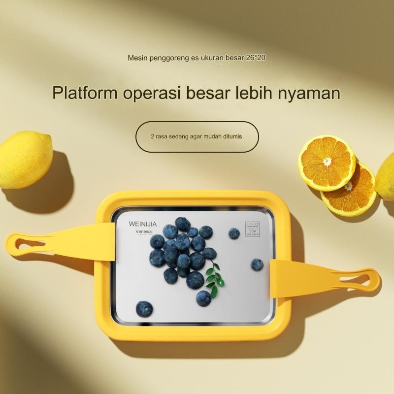 Mesin Yogurt Goreng Baru Mesin Es Krim Kecil Rumah Tangga Mesin Es Goreng Portabel Buatan Rumah Tang