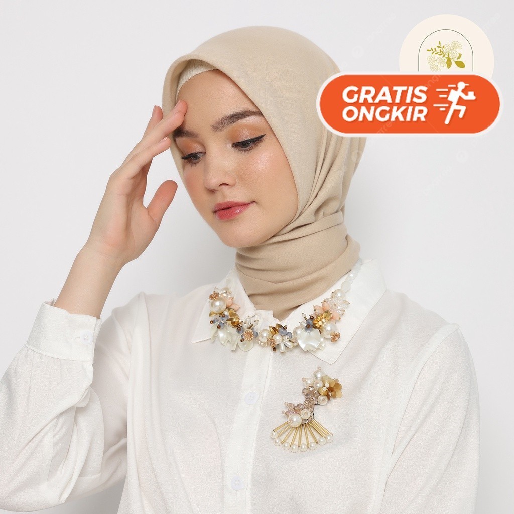 Terlaris ~JEHANA NECKLACE /Kalung Manik/Kalung Bead/ Kalung Hijab Friendly/Kalung handmade/Kalung Kr