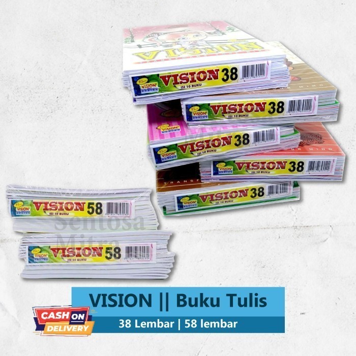 

✨LARIS✨ -Buku Tulis Vision 38 & 58 Lembar 1 pak 10pcs - 58