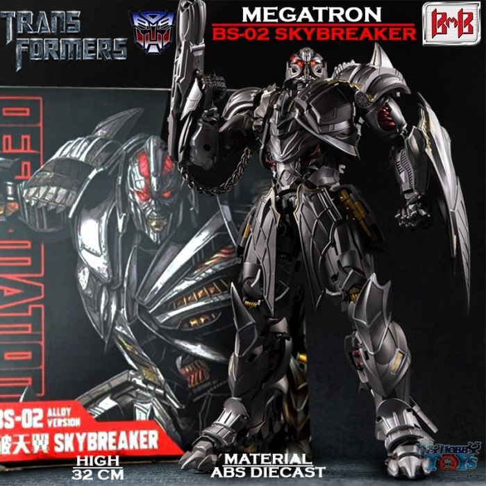 Promo- Action Figure Transformers Megatron BS-02 Mode Pesawat Tempur Mata LED