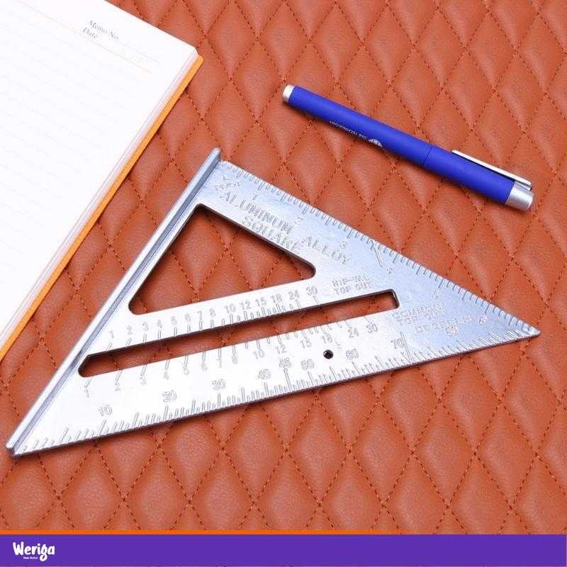 

Taffware Penggaris Siku Mistar Triangle Ruler Aluminium - VK18