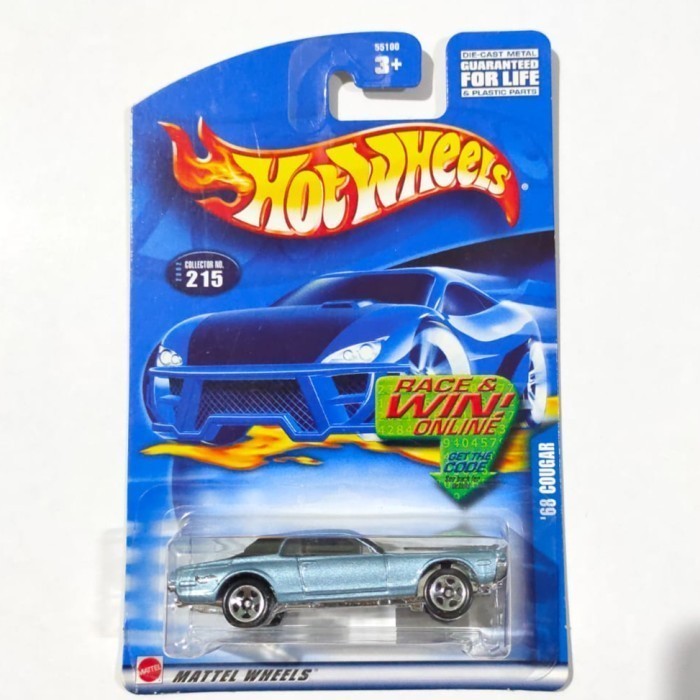 Hotwheels 68 Mercury Cougar biru muda 2003
