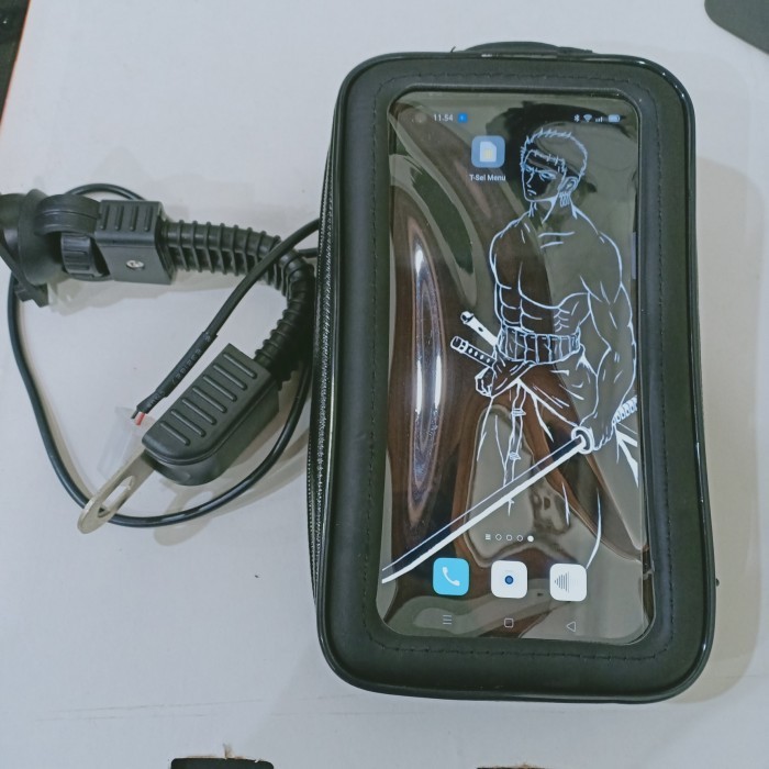 sarung hp motor 6,5 inci holder hp motor 6,5 inci plus charger -RCHD89