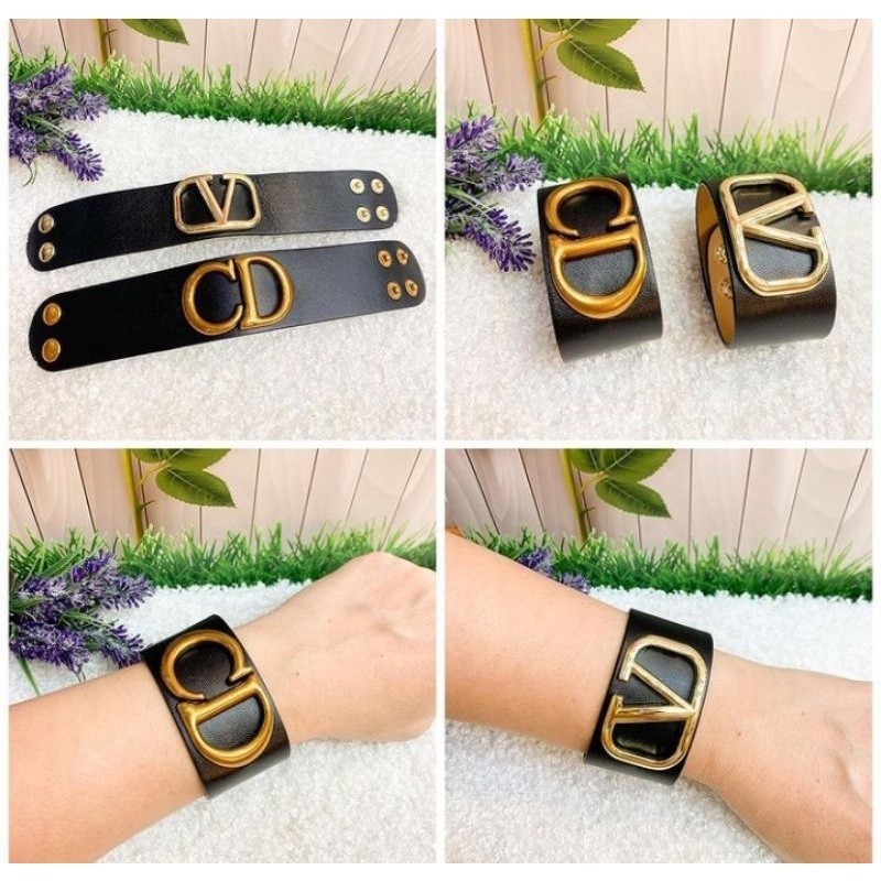 Gelang Tangan Wanita Kulit CD - Gelang Wanita Elegan - Titanium Premium Import