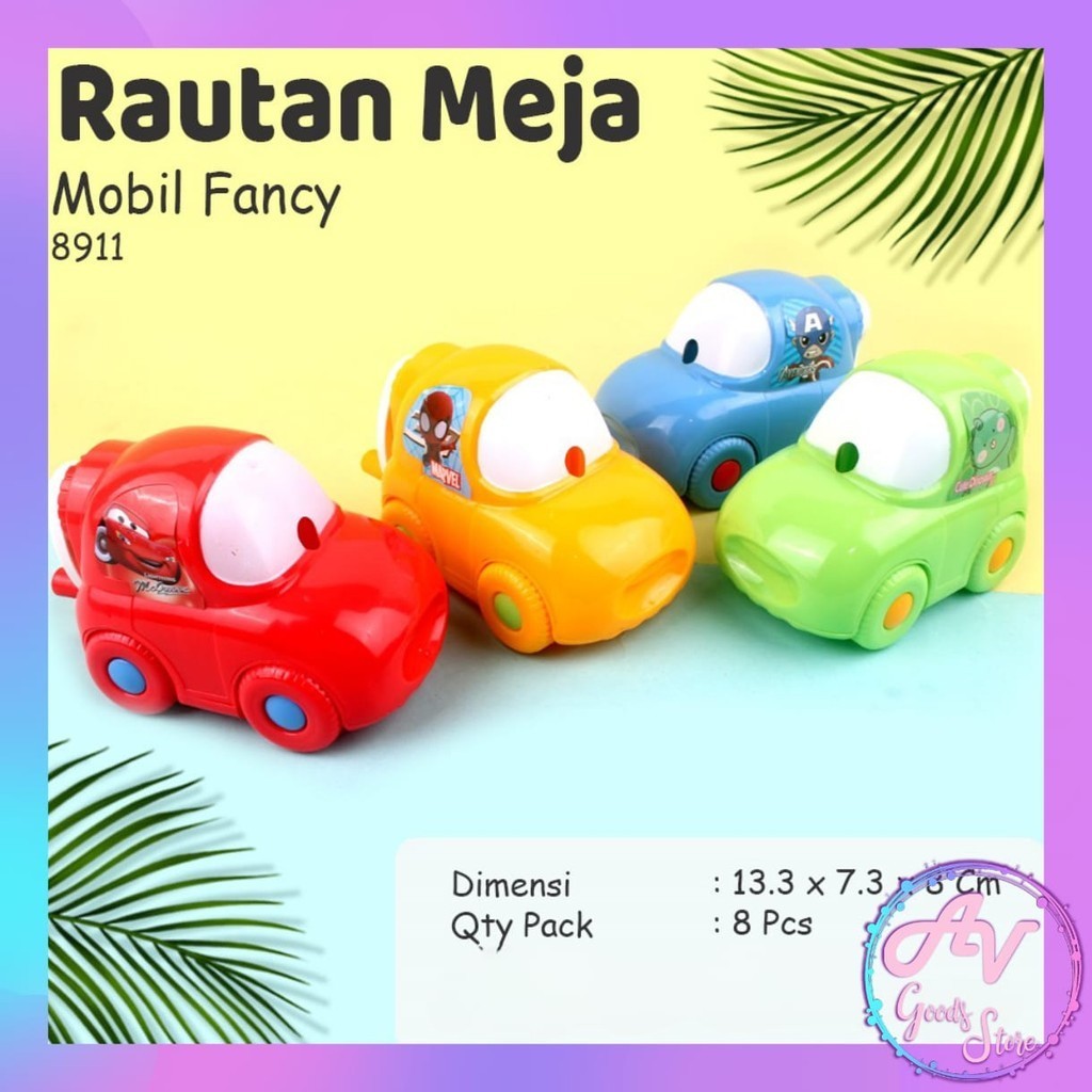 

Rautan Meja Mobil Karakter Kartun 8911 / Serutan Pensil / Rautan Duduk Putar
