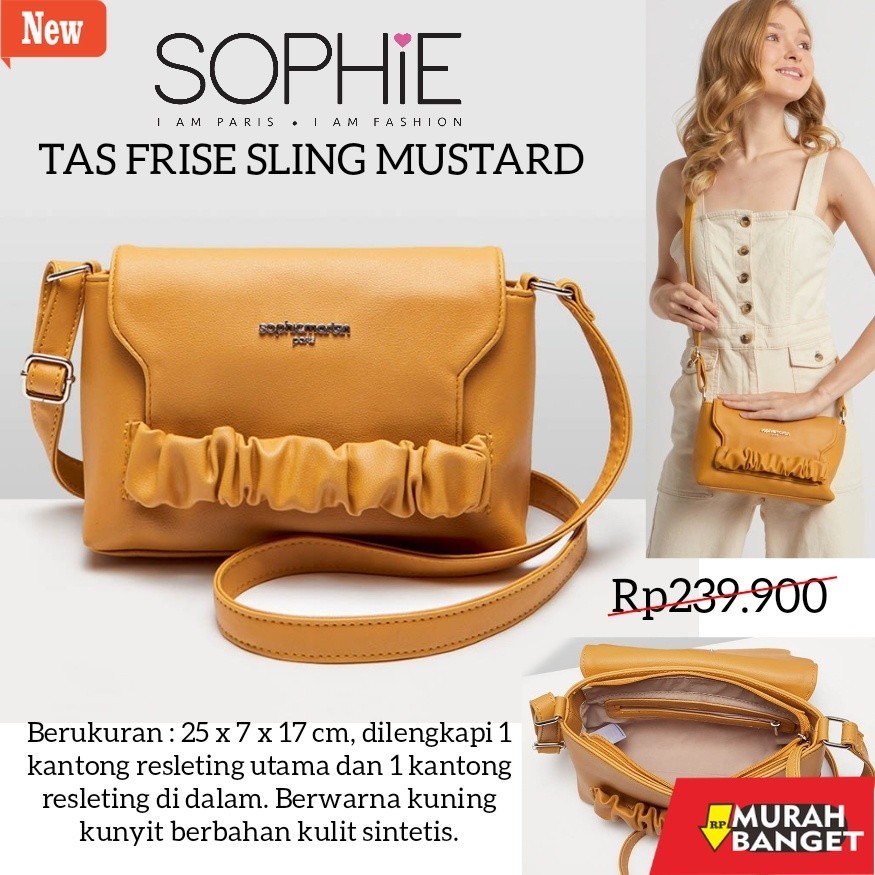 tas selempang wanita shopee haul TAS FRISE SLING MUSTARD SOPHIE MARTIN PARIS PROMO TAS SELEMPANG WAN