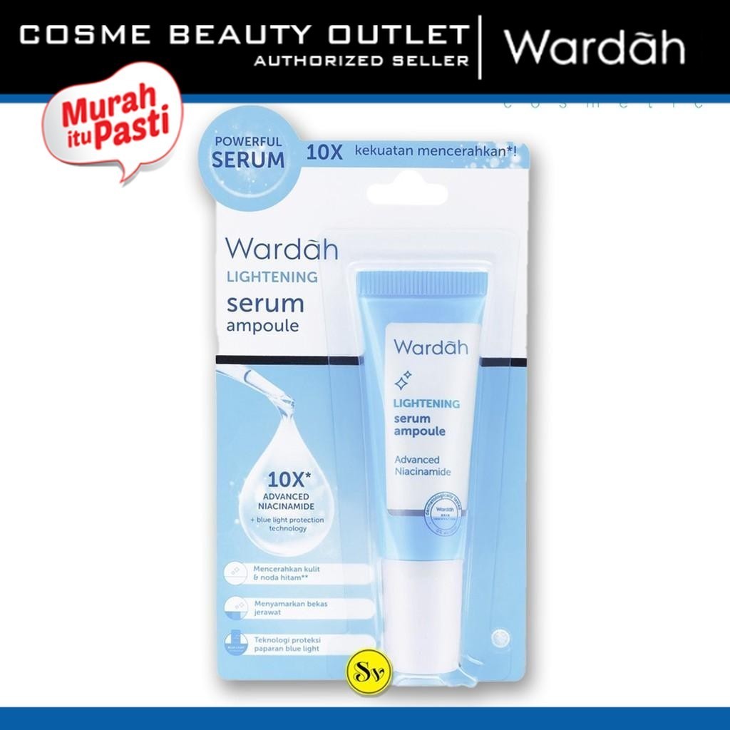 ( PROMO ) Wardah Lightening Serum Ampoule 8ml - Serum Wardah Lightening Wajah Putih Cerah Glowing