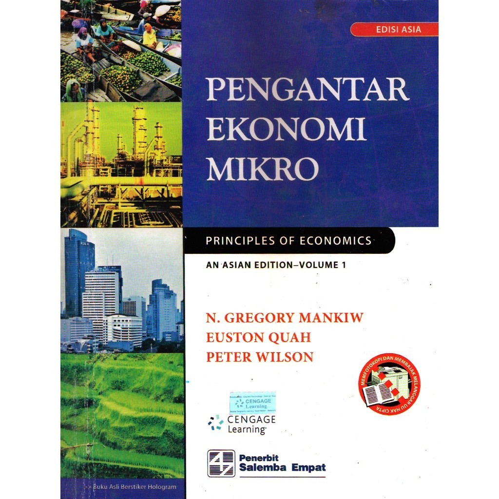 Buku pengantar ekonomi mikro edisi asia volume 1 n gregory mankiw euston quah peter wilson