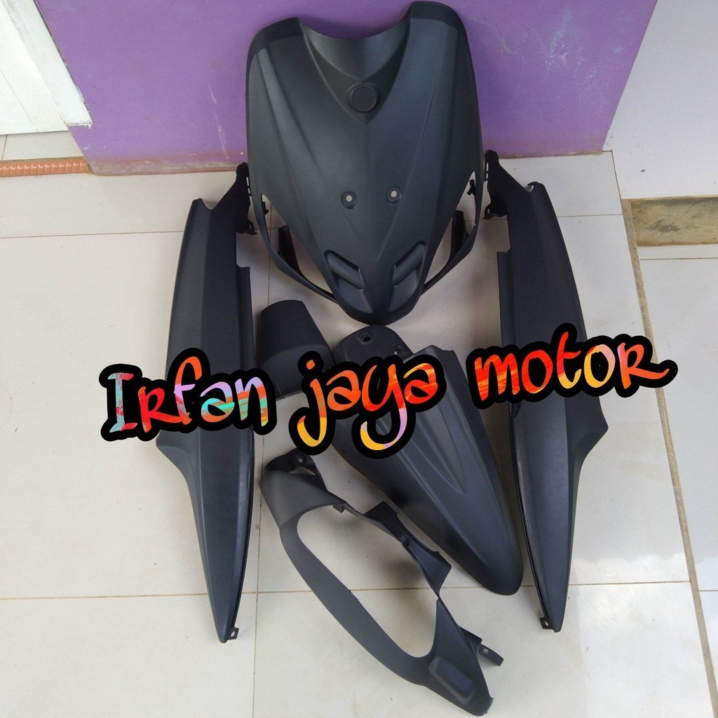 Cover body full halus Yamaha Mio Sporty hitam doff