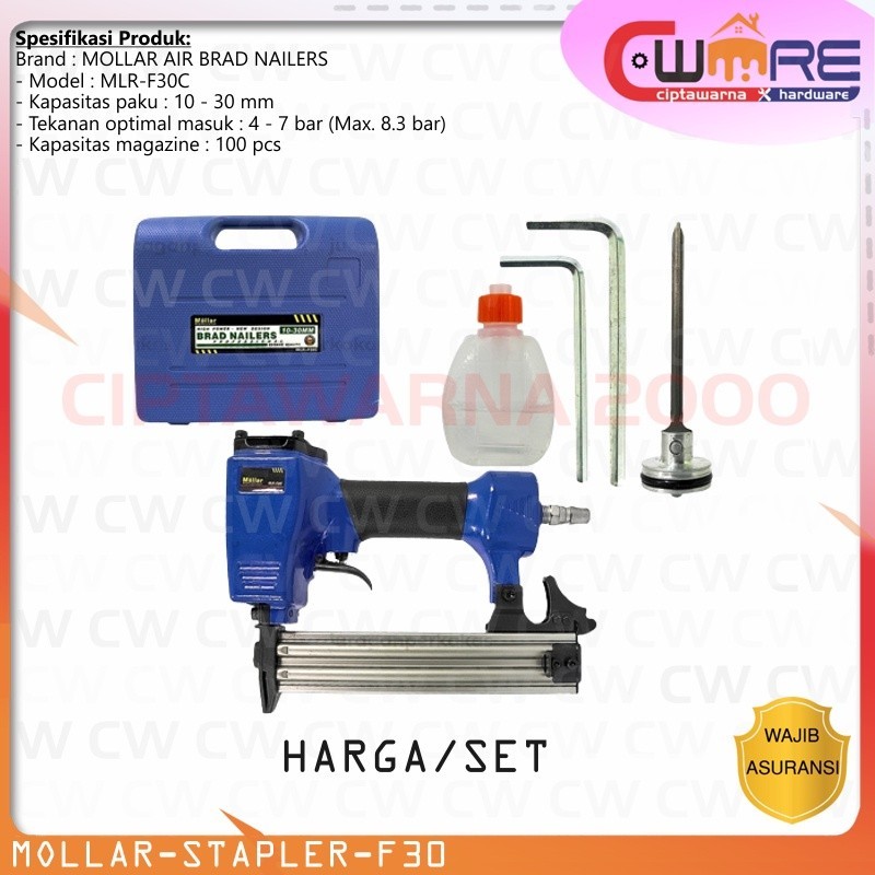 

Air Nailer F30 Mesin Alat Paku Tembak Staples Stapler Mollar - CwTc