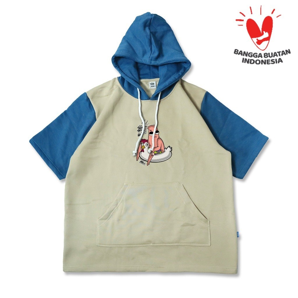 Short Hoodie Oversized | Short Sleeve Unisex | Panic Small