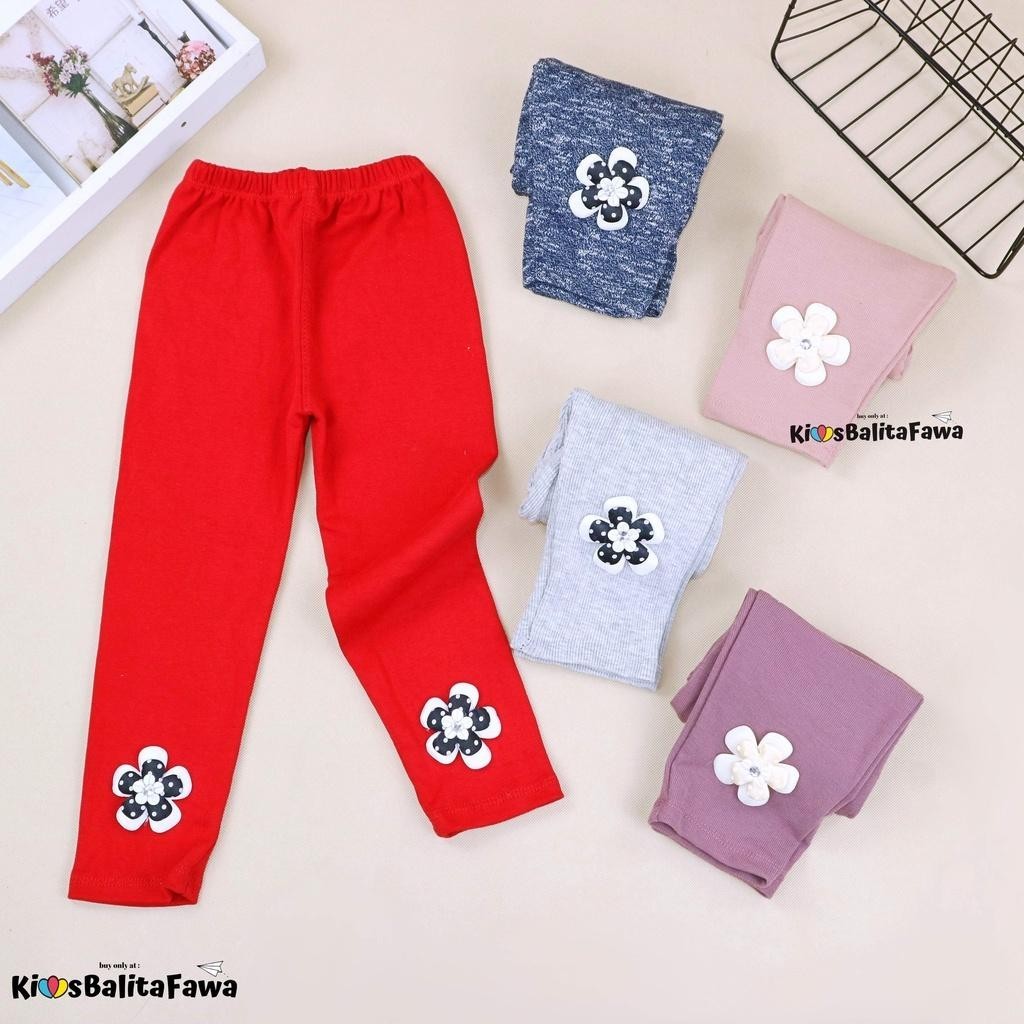 "SYAN" (COD) Legging Twice uk Bayi-5 Tahun /  Premium Cotton Rib Celana Panjang Anak Perempuan Bayi 