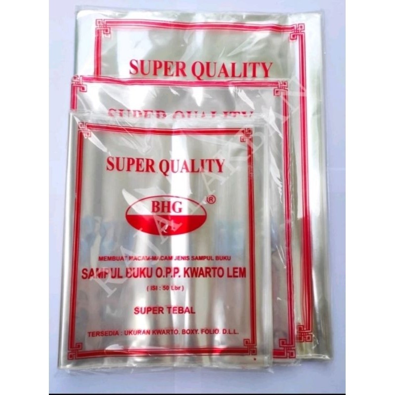 

[PACK] Sampul Buku Tulis Plastik OPP Lem Ukuran Folio MURAH RJ4