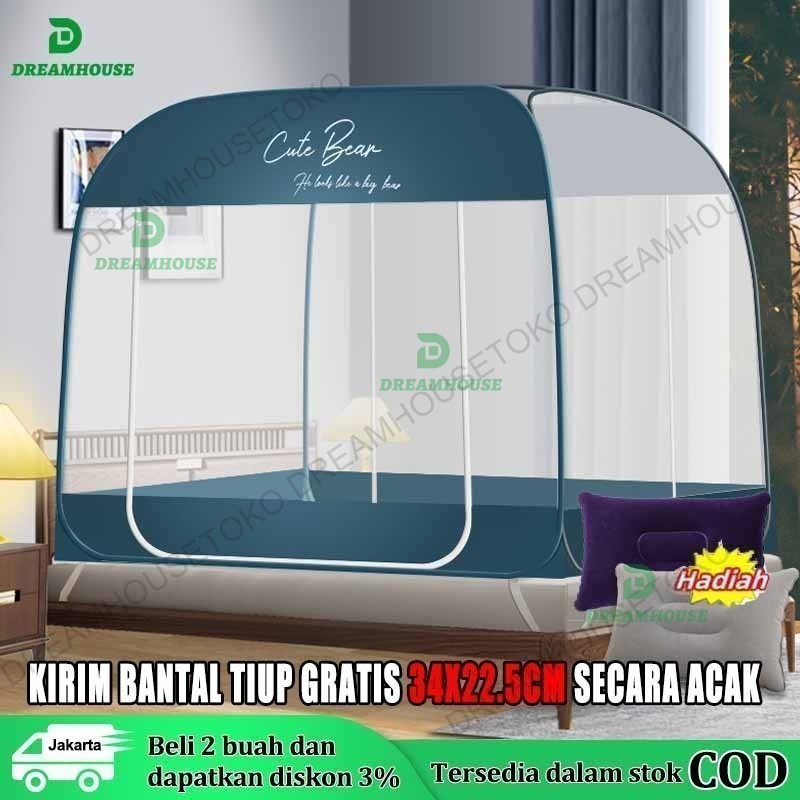 MK87FR54 Kelambu lipat jumbo untuk dewasa 200x200cm 150x200 180 x 200cm kelambu tidur/kelambu tidur 