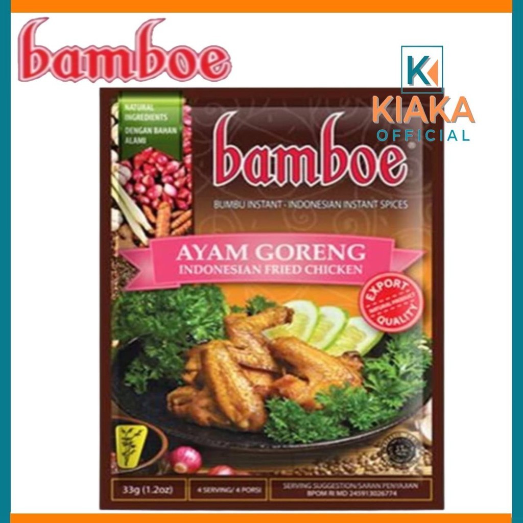 

Bamboe Bumbu Ayam Goreng 33gr / Spice Mix For Indonesian Fried Chicken