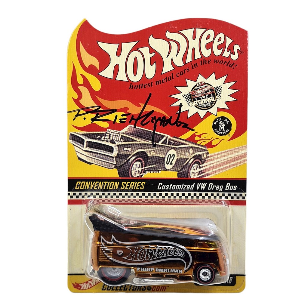 Hot Wheels Customized VW Drag Bus Philip Riehlman With Sign