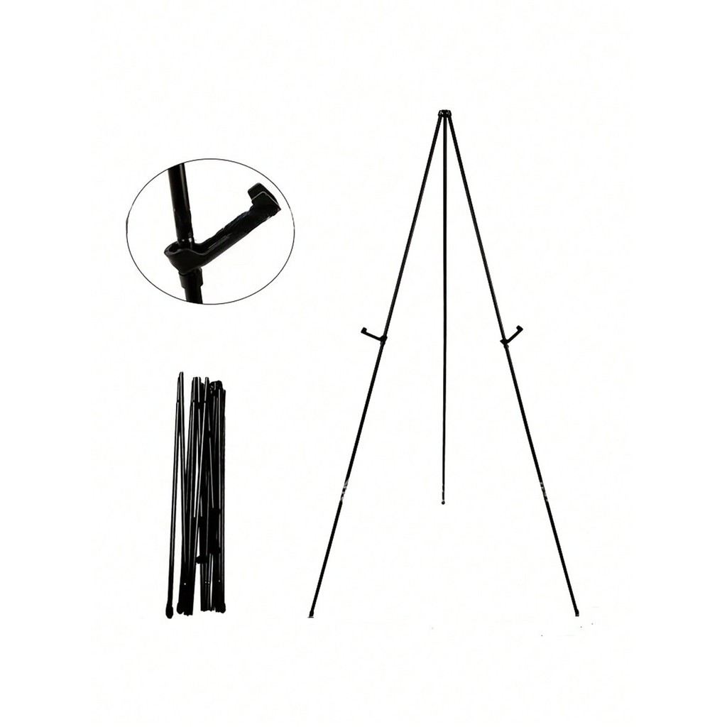 

Bview Art High Steel Easy Folding Display Easel - Quick Set-Up, Instantly Collapses, Adjustable Height Display Holders