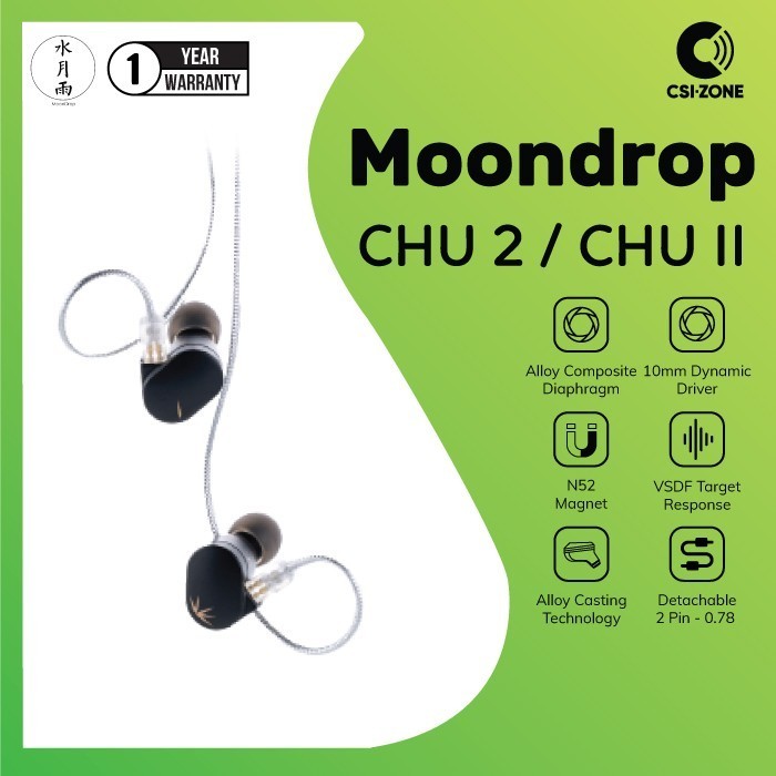 Moondrop CHU2 in Ear Monitor Earphone /CHU 2 DSP IEM With Mic & Type-C - CHU2