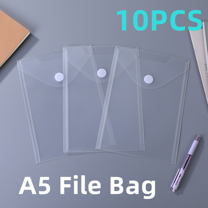 

A5 10PCS Storage File Bag Large Capacity Space Office Stationery Supplies Document Bag