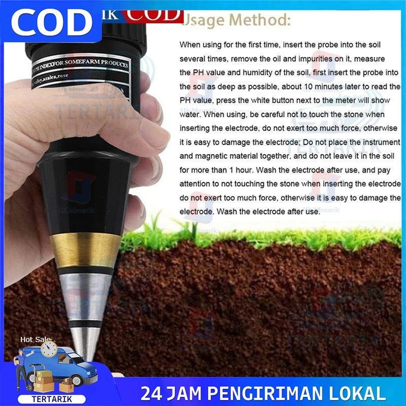 

Alat Penggukur Tanah 2 in 1 Pen Type PH Meter Soil Analyzer Tester Meter Alat Ukur PH Tanah