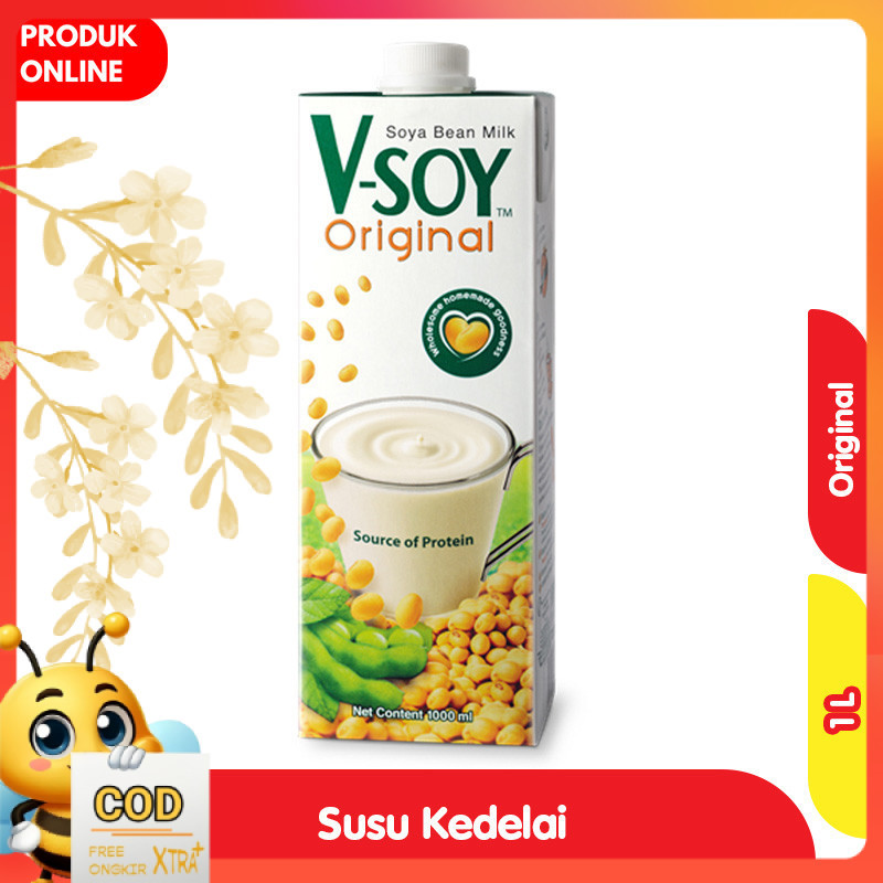 

V-SOY Soya Bean Milk Original Kotak 1 L