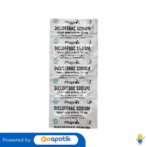 Diclofenac Sodium Phapros 50 Mg Strip 10 Tablet