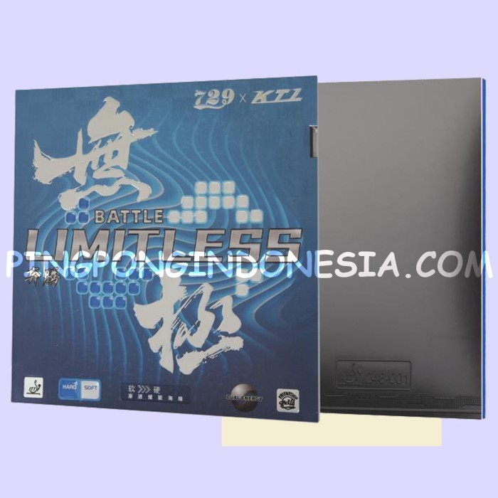 729 Battle Limitless Blue - Karet Bet Pingpong Friendship 2 RITC Rubber Tenis Meja Bat KTL Cream Blu