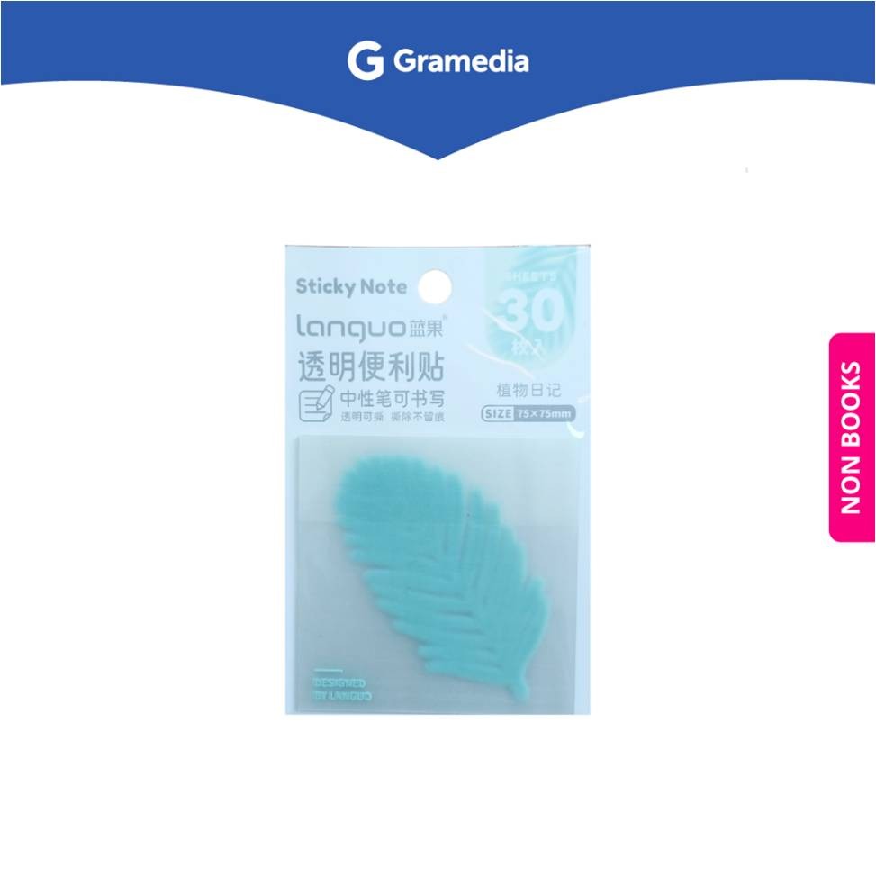 

Kako Languo Transparant Sticky Note Leaf Lg - 24503