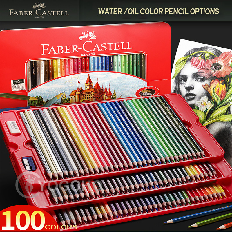 

Professional Faber-Castell 12/24/36/48/60/72/100 Classic Oily color / Water Color Pencil Sketch Drawing Painting Art Supplies