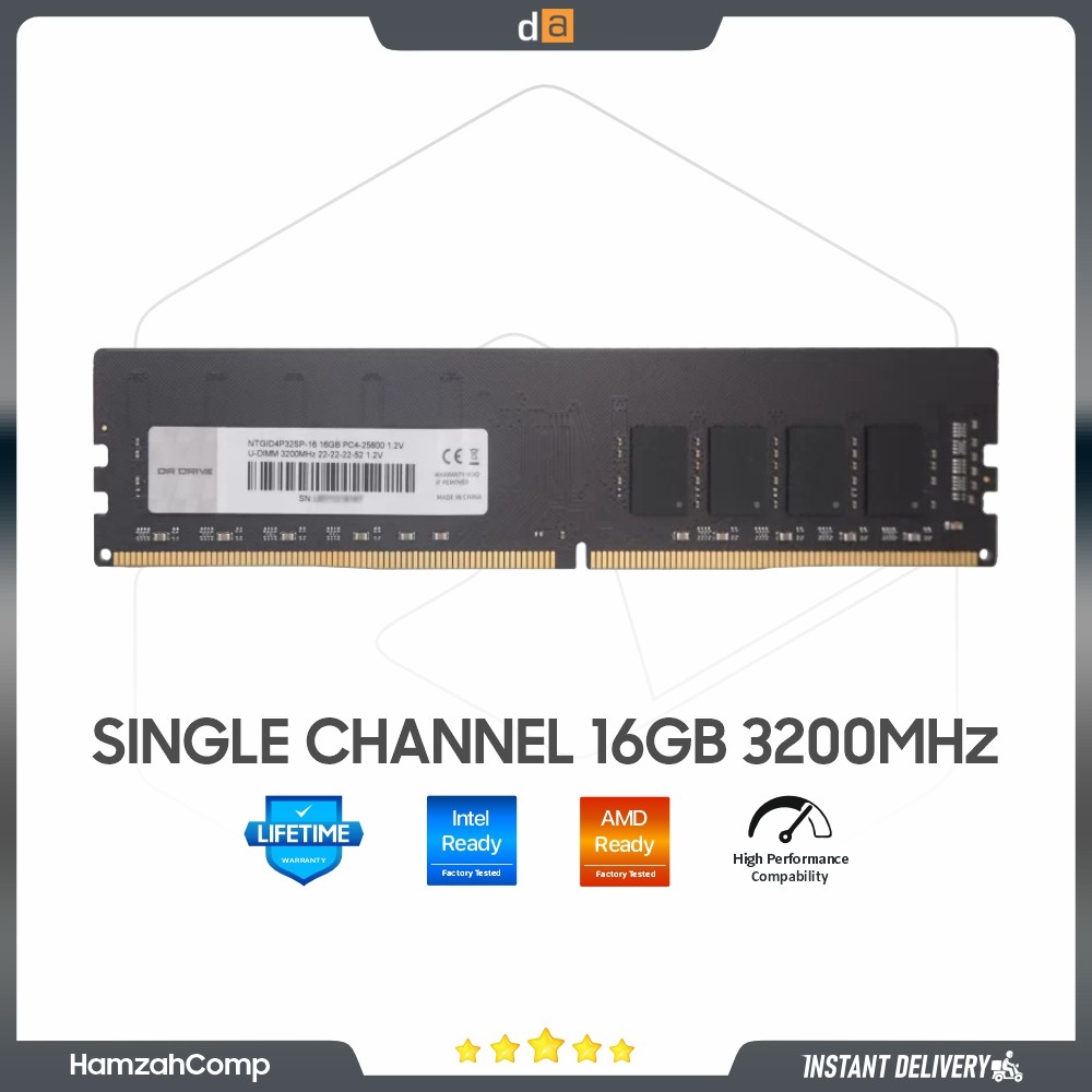 RAM DDR4 16GB 3200Mhz Digital Alliance Single Channel / 1 Keping DDR4