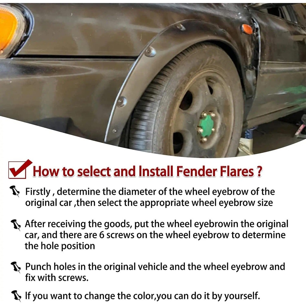 Lyn Fender Badan Lebar Modifikasi Mobil Universal Untuk Sedan Suv Kendaraan Off-Road Fender