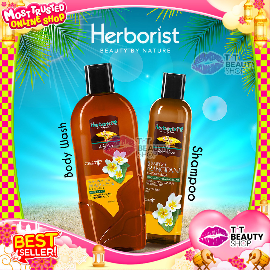 Herborist Shampoo Frangipani 250ml - Body Wash Cair Frangipani 250ml | TnT Beauty Shop