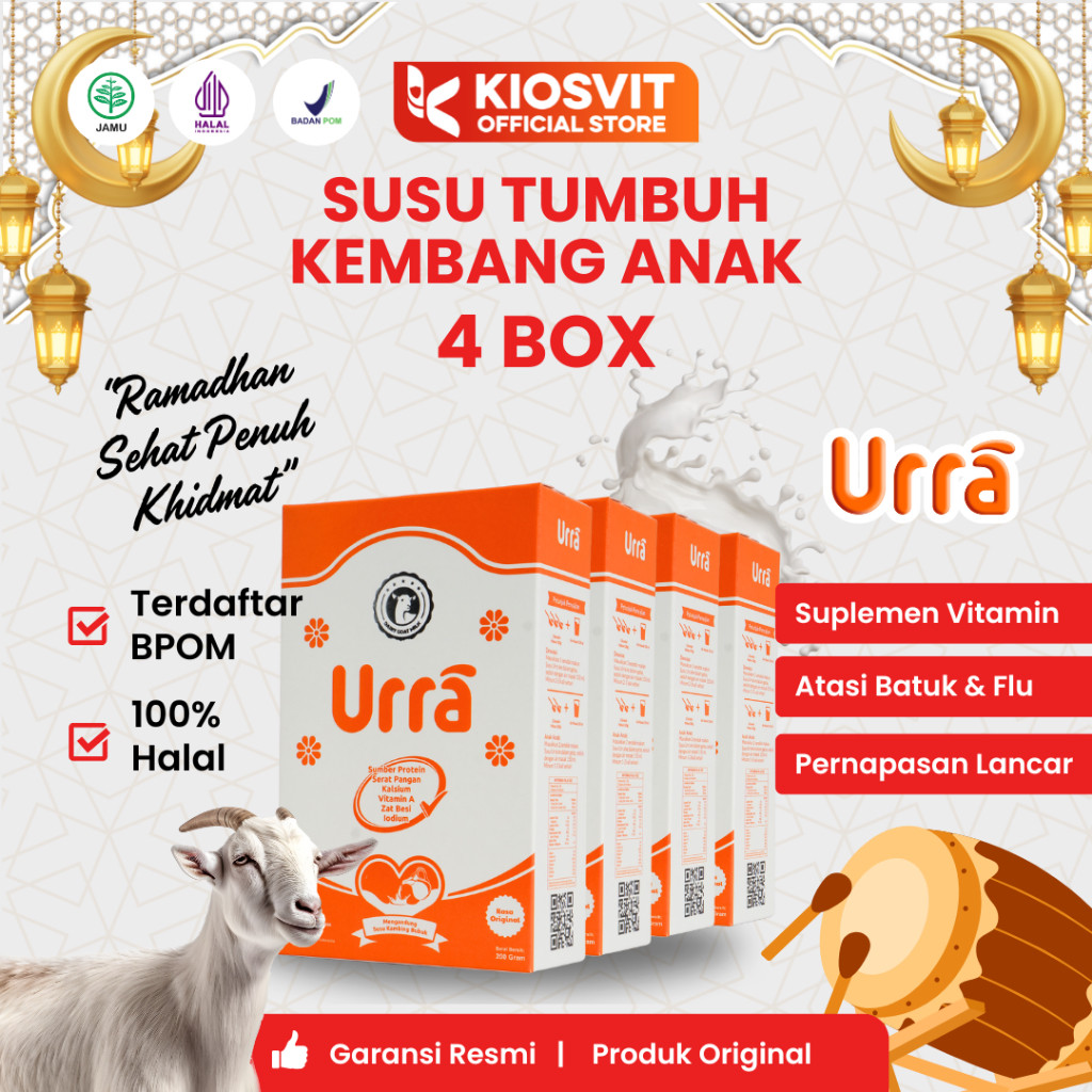

Paket 4 Box - Urra - Susu Kambing Saanen Untuk Pertumbuhan dan Terapi 200gr